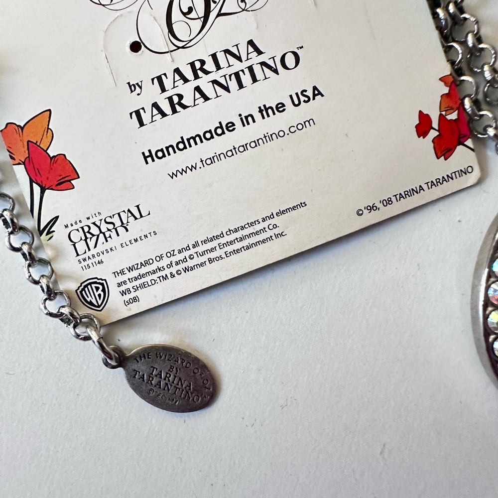 Tarina Tarantino Glinda Silver and Blue Crystal Necklace - Picture 4 of 6